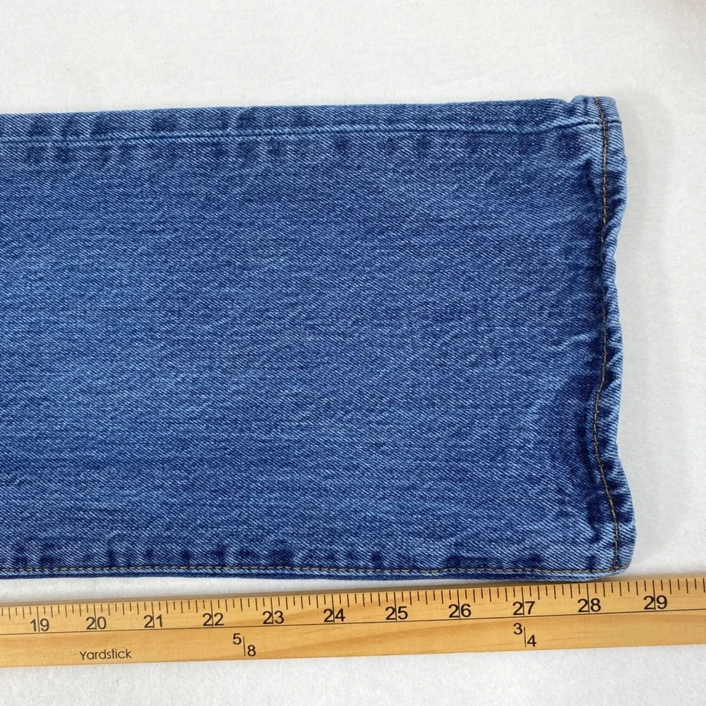 Levis 501 Straight Leg Jeans Mens 31 x 28.5 Button Fly Medium Wash Denim Pants‎